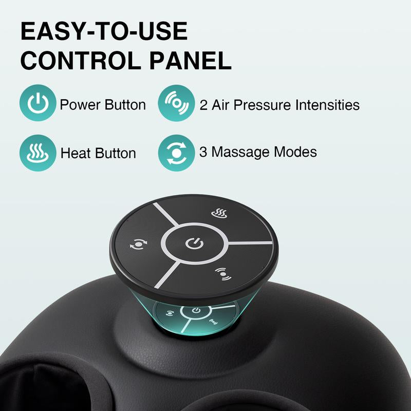 Nekteck Shiatsu Foot Massager Machine with Soothing Heat, Deep Kneading Therapy, Air Compression, Improve Blood Circulation and Foot Wellness Brown