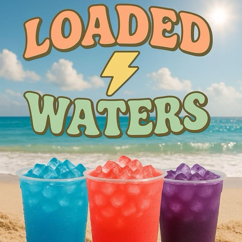 Loaded Waters - VIRAL Loaded Waters POWDERED BEVERAGE- 200Mg Natural Caffeine - Sugar Free & Gluten Free - Energy Boost Drink Mix - 32Oz Refreshing Beverage - Made in USA