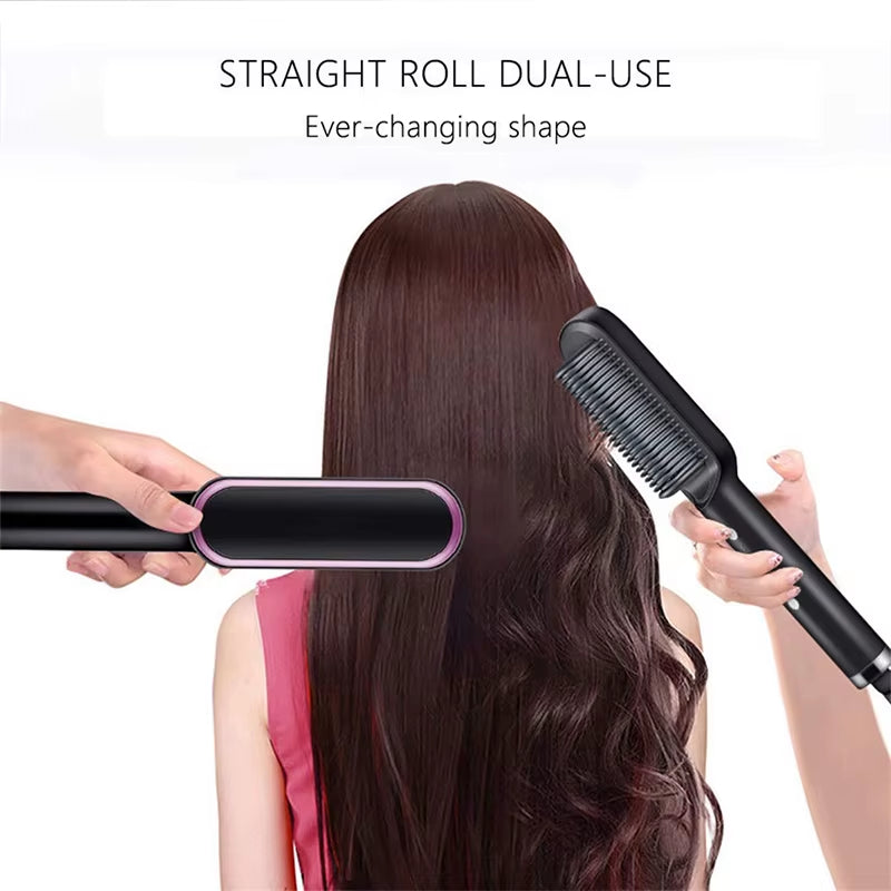 Hair Straightener Professional Ptc Quick Heated Electric Hot Comb Hair Comb Personal Care Multifunctional Hairstyle Brush